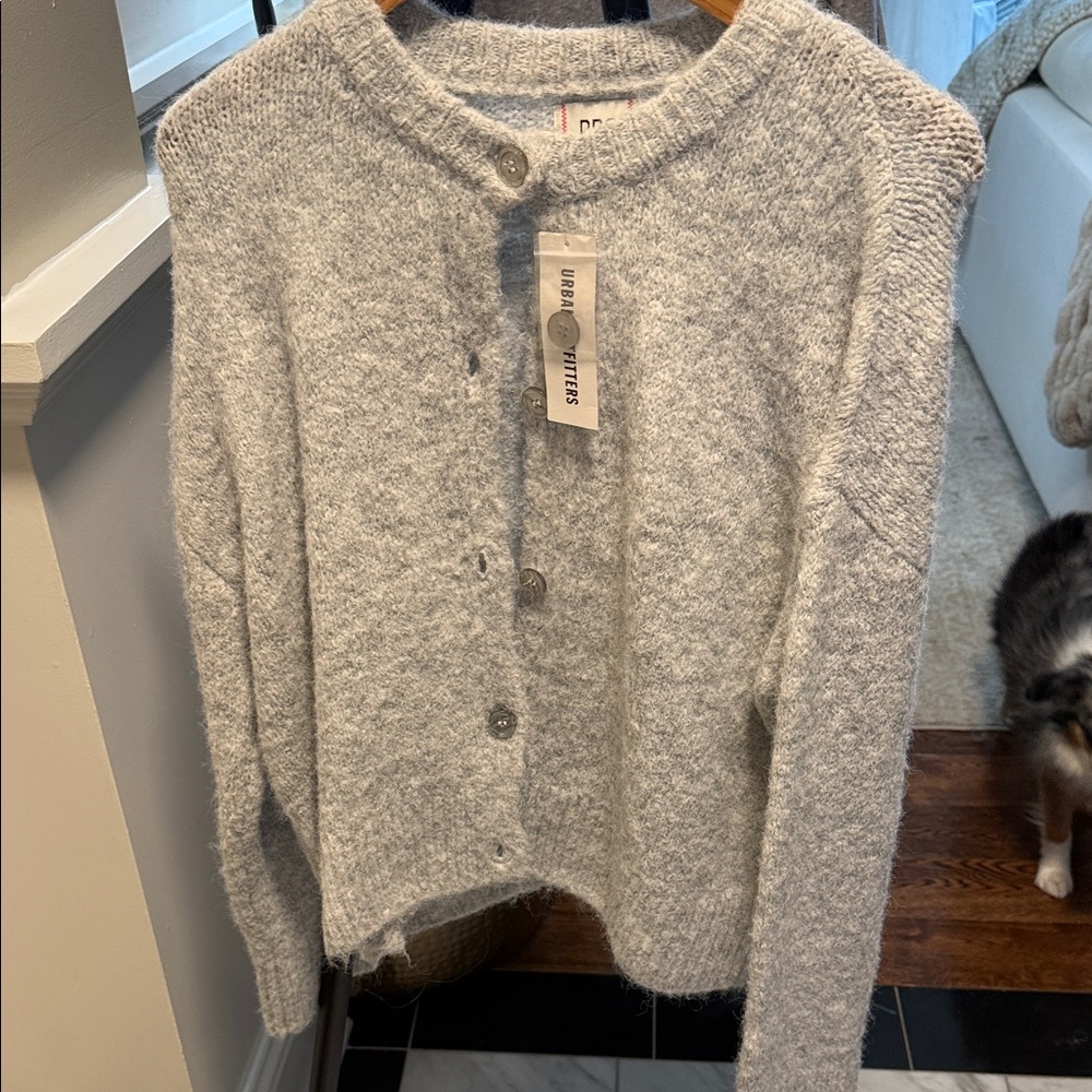 BDG Heather Gray Knit Cardigan